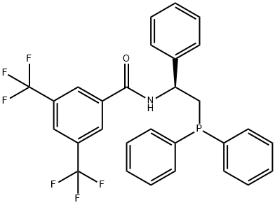 N-[(1S)-2-(Diphenylphosphino)-1-phenylethyl]-3,5-bis(trifluoromethyl)-benzamide 结构式