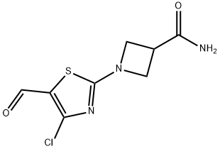 3-Azetidinecarboxamide, 1-(4-chloro-5-formyl-2-thiazolyl)- 结构式