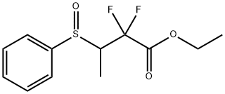 Butanoic acid, 2,2-difluoro-3-(phenylsulfinyl)-, ethyl ester 结构式