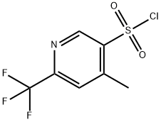 4-甲基-6-(三氟甲基)吡啶-3-磺酰氯 结构式