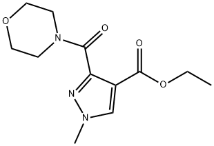 ethyl 1-methyl-3-(morpholin-4-ylcarbonyl)-1H-pyrazole-4-carboxylate 结构式