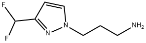 3-[3-(difluoromethyl)-1H-pyrazol-1-yl]propan-1-amine 结构式