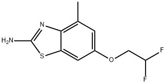 6-(2,2-difluoroethoxy)-4-methyl-1,3-benzothiazol-2-amine 结构式