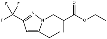 ethyl 3-[5-ethyl-3-(trifluoromethyl)-1H-pyrazol-1-yl]-2-methylpropanoate 结构式