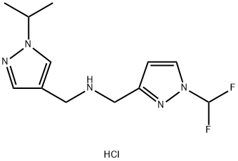 1-[1-(difluoromethyl)-1H-pyrazol-3-yl]-N-[(1-isopropyl-1H-pyrazol-4-yl)methyl]methanamine 结构式