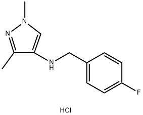 N-(4-fluorobenzyl)-1,3-dimethyl-1H-pyrazol-4-amine 结构式