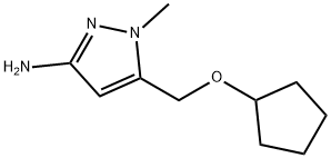 5-[(cyclopentyloxy)methyl]-1-methyl-1H-pyrazol-3-amine 结构式