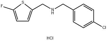 1-(4-chlorophenyl)-N-[(5-fluoro-2-thienyl)methyl]methanamine 结构式