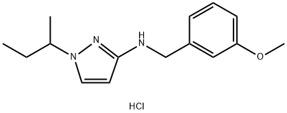 1-sec-butyl-N-(3-methoxybenzyl)-1H-pyrazol-3-amine 结构式