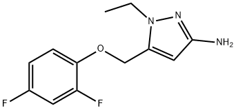 5-[(2,4-difluorophenoxy)methyl]-1-ethyl-1H-pyrazol-3-amine 结构式