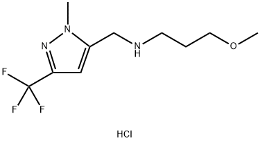 3-methoxy-N-{[1-methyl-3-(trifluoromethyl)-1H-pyrazol-5-yl]methyl}propan-1-amine 结构式