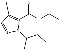 ethyl 1-sec-butyl-4-iodo-1H-pyrazole-5-carboxylate 结构式