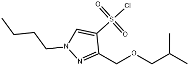 1-butyl-3-(isobutoxymethyl)-1H-pyrazole-4-sulfonyl chloride 结构式