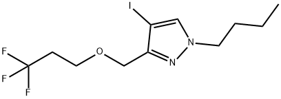 1-butyl-4-iodo-3-[(3,3,3-trifluoropropoxy)methyl]-1H-pyrazole 结构式