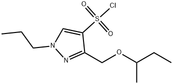 3-(sec-butoxymethyl)-1-propyl-1H-pyrazole-4-sulfonyl chloride 结构式
