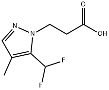 3-[5-(difluoromethyl)-4-methyl-1H-pyrazol-1-yl]propanoic acid 结构式