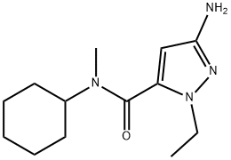 3-amino-N-cyclohexyl-1-ethyl-N-methyl-1H-pyrazole-5-carboxamide 结构式