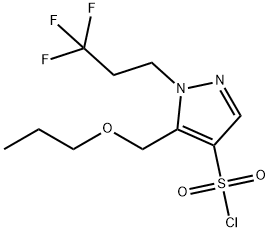 5-(propoxymethyl)-1-(3,3,3-trifluoropropyl)-1H-pyrazole-4-sulfonyl chloride 结构式