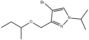 4-bromo-3-(sec-butoxymethyl)-1-isopropyl-1H-pyrazole 结构式