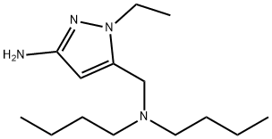 5-[(dibutylamino)methyl]-1-ethyl-1H-pyrazol-3-amine 结构式