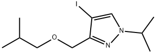 4-iodo-3-(isobutoxymethyl)-1-isopropyl-1H-pyrazole 结构式