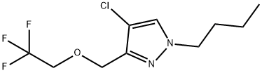 1-butyl-4-chloro-3-[(2,2,2-trifluoroethoxy)methyl]-1H-pyrazole 结构式