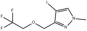 4-iodo-1-methyl-3-[(2,2,2-trifluoroethoxy)methyl]-1H-pyrazole 结构式