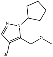 4-bromo-1-cyclopentyl-5-(methoxymethyl)-1H-pyrazole 结构式