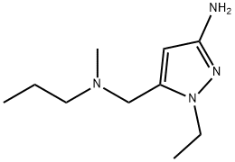 1-ethyl-5-{[methyl(propyl)amino]methyl}-1H-pyrazol-3-amine 结构式