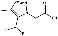 5-(difluoromethyl)-4-methyl-1H-pyrazol-1-yl]acetic acid 结构式