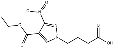 4-[4-(ethoxycarbonyl)-3-nitro-1H-pyrazol-1-yl]butanoic acid 结构式