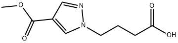 4-[4-(methoxycarbonyl)-1H-pyrazol-1-yl]butanoic acid 结构式