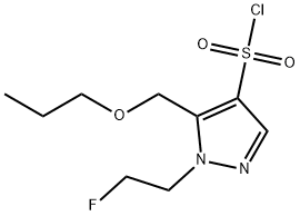 1-(2-fluoroethyl)-5-(propoxymethyl)-1H-pyrazole-4-sulfonyl chloride 结构式