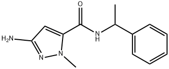 3-amino-1-methyl-N-(1-phenylethyl)-1H-pyrazole-5-carboxamide 结构式