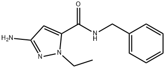 3-amino-N-benzyl-1-ethyl-1H-pyrazole-5-carboxamide 结构式