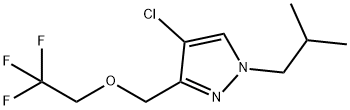 4-chloro-1-isobutyl-3-[(2,2,2-trifluoroethoxy)methyl]-1H-pyrazole 结构式