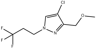 4-chloro-3-(methoxymethyl)-1-(3,3,3-trifluoropropyl)-1H-pyrazole 结构式