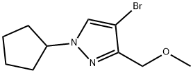 4-bromo-1-cyclopentyl-3-(methoxymethyl)-1H-pyrazole 结构式