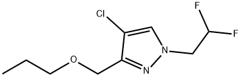 4-chloro-1-(2,2-difluoroethyl)-3-(propoxymethyl)-1H-pyrazole 结构式