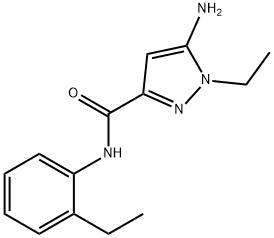 5-amino-1-ethyl-N-(2-ethylphenyl)-1H-pyrazole-3-carboxamide 结构式