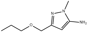 1-methyl-3-(propoxymethyl)-1H-pyrazol-5-amine 结构式