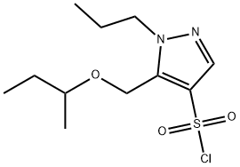 5-(sec-butoxymethyl)-1-propyl-1H-pyrazole-4-sulfonyl chloride 结构式