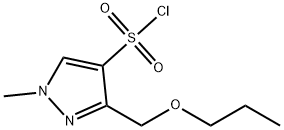 1-methyl-3-(propoxymethyl)-1H-pyrazole-4-sulfonyl chloride 结构式
