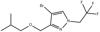 4-bromo-3-(isobutoxymethyl)-1-(2,2,2-trifluoroethyl)-1H-pyrazole 结构式