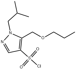 1-isobutyl-5-(propoxymethyl)-1H-pyrazole-4-sulfonyl chloride 结构式