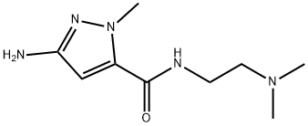 3-amino-N-[2-(dimethylamino)ethyl]-1-methyl-1H-pyrazole-5-carboxamide 结构式