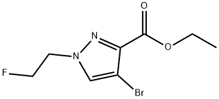 ethyl 4-bromo-1-(2-fluoroethyl)-1H-pyrazole-3-carboxylate 结构式