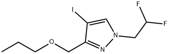 1-(2,2-difluoroethyl)-4-iodo-3-(propoxymethyl)-1H-pyrazole 结构式