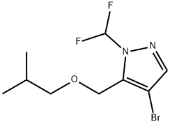 4-bromo-1-(difluoromethyl)-5-(isobutoxymethyl)-1H-pyrazole 结构式