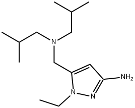 5-[(diisobutylamino)methyl]-1-ethyl-1H-pyrazol-3-amine 结构式